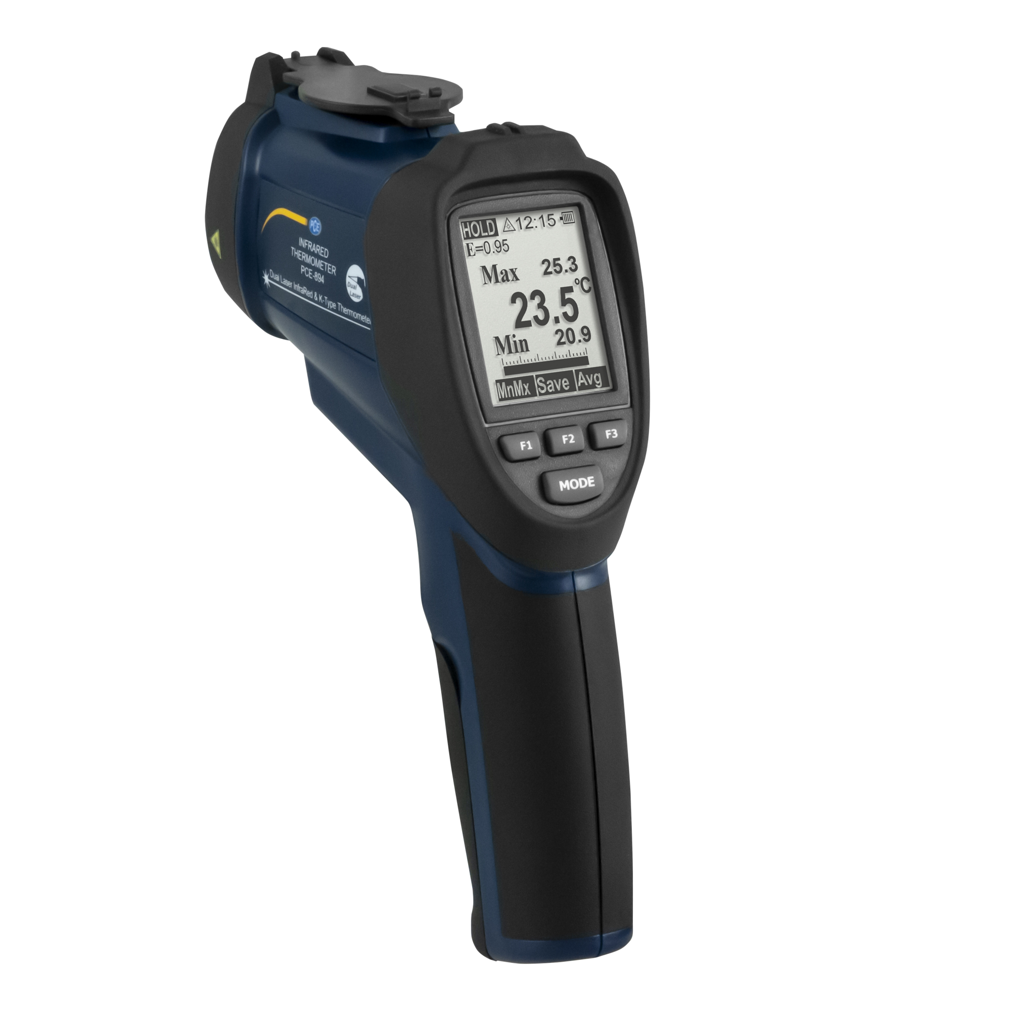 PCE Infrared Thermometer — Double Laser, -50°C to 1850°C, 50:1 Optical Resolution, Model# PCE-894
